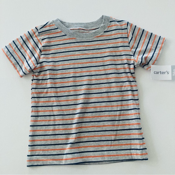 Carter’s 24 Months Baby Boy Bear Shortalls & Tee Set Outfit Blue Grey - Picture 4 of 4